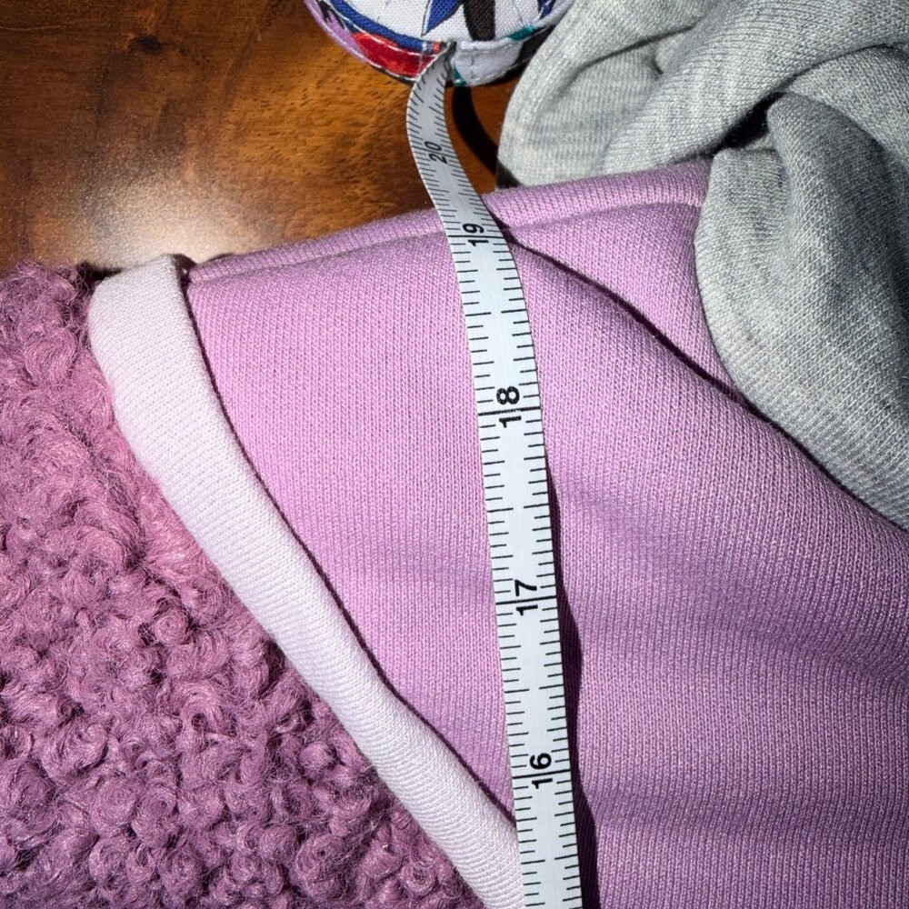 For Love & Lemons Purple Cropped Sherpa Half-Zip Hoodie XXS FA22 AT0035 - Picture 8 of 8